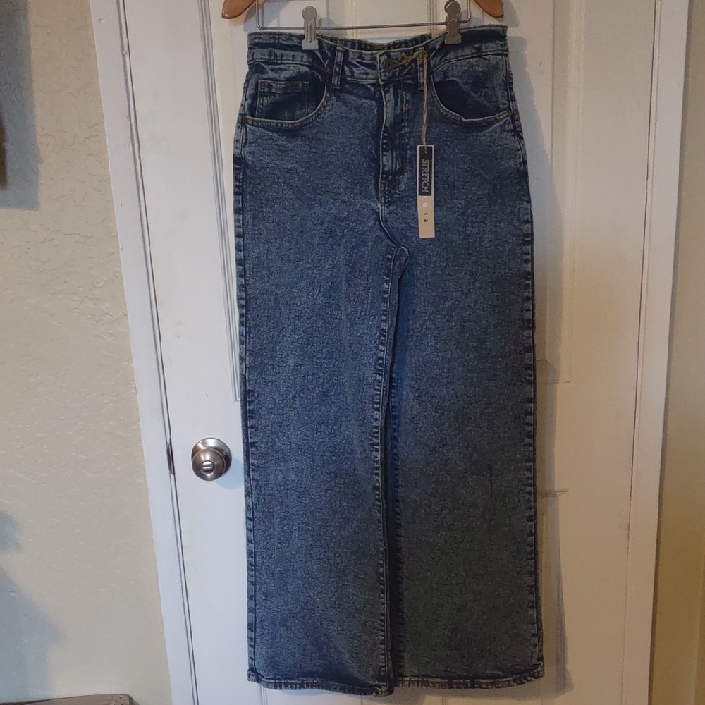 Studio 12  Light Blue Flare Jeans Wide Leg Size 11 New